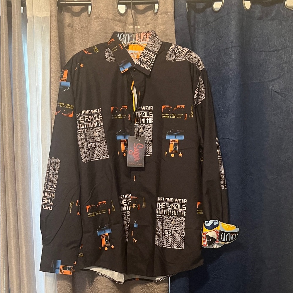Sugar Brand Black Graphic Men's Shirt
